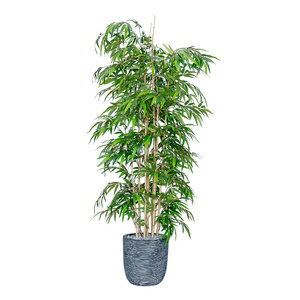 7ft Fire Retardant Artificial Bamboo Mini Leaf Tree/