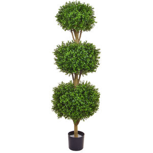 120cm Artificial Topiary New Buxus Triple Ball/