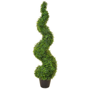 120cm Artificial Topiary N-Boxwood Spiral/