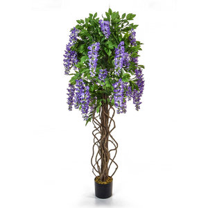 160cm Artificial Flowering Purple Wisteria/