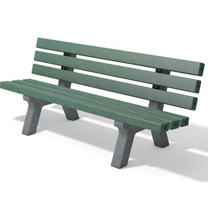 Canetti ChildrenÂ´s Bench With Backrest - 150 cm - Grey/Green/