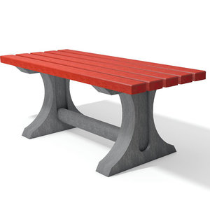 Tivoli ChildrenÂ´s Table - 150 cm - Grey/Red/